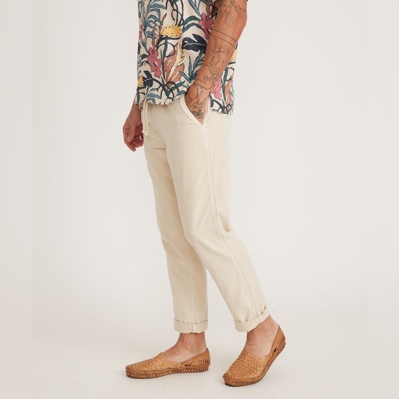 Marine Layer Cotton Gauzy Saturday Beach Pant in Sand - Picture 2 of 12